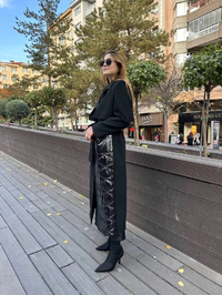 Missemramiss K4560 Siyah Speciale Cappotto Kaban