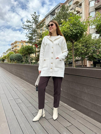 Missemramiss K4575 Ekru Angora Kap