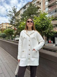 Missemramiss K4575 Ekru Angora Kap