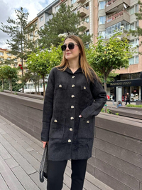 Missemramiss K4575 Siyah Angora Kap