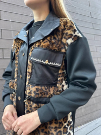 Missemramiss K4663 Kahverengi Kürklü Leopar Kap