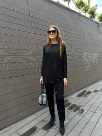 Missemramiss P4622 Siyah Nervürlü Pantolon