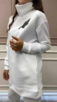 Missemramiss T3737 Ekru Scuba Tunik