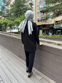 Missemramiss T4466 Siyah Palmiye Detaylı Takım