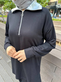Missemramiss T4471 Siyah Parlak Yaka Takım