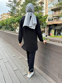 Missemramiss T4471 Siyah Parlak Yaka Takım