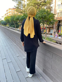 Missemramiss T4473 Siyah İpek Pamuk Takım