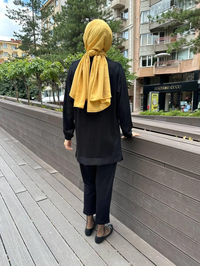 Missemramiss T4474 Siyah İpek Pamuk Takım
