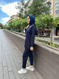 Missemramiss T4481 Lacivert Aksesuarlı İkili Takım