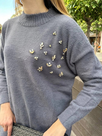 Missemramiss T4572 Antrasit Maglione Angora Kazak