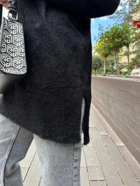 Missemramiss T4572 Siyah Maglione Angora Kazak