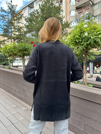 Missemramiss T4572 Siyah Maglione Angora Kazak