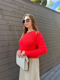 Missemramiss T4574 Kırmızı Angora Kazak