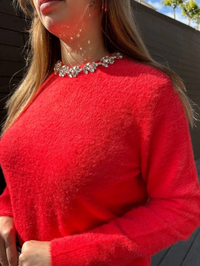 Missemramiss T4574 Kırmızı Angora Kazak