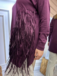 Missemramiss T4585 Mürdüm Rope Basic Triko Kazak