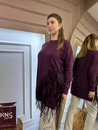Missemramiss T4585 Mürdüm Rope Basic Triko Kazak