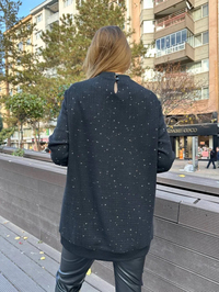 Missemramiss T4609 Siyah Bright Taşlı Tunik