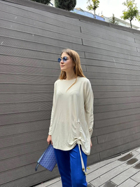 Missemramiss T4628 Bej Basic Tunik