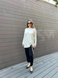 Missemramiss T4628 Ekru Basic Tunik
