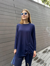 Missemramiss T4628 Lacivert Basic Tunik