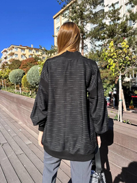 Missemramiss T4670 Siyah İşlemeli Tunik