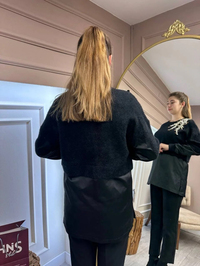 Missemramiss T4696 Siyah Molto Speciale Taşlı Sweatshirt