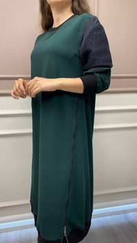 Misswhence 32008 Zümrüt Kolları Büzgülü Tunik
