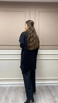 Misswhence 32023 Siyah Süveter Tunik