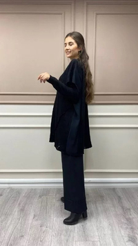 Misswhence 32023 Siyah Süveter Tunik