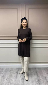 Misswhence 32040 Kahverengi Tunik