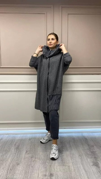 Misswhence 32416 Gri Fermuarlı Kap