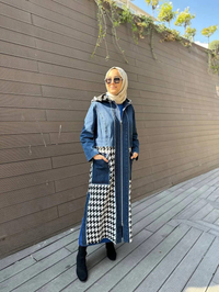 Misswhence 32503 Siyah Uzun Kot Kap