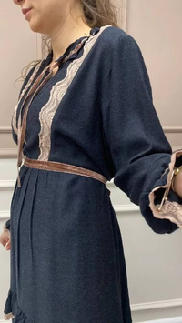 Misswhence 32802 Füme Fırfır Detay Elbise