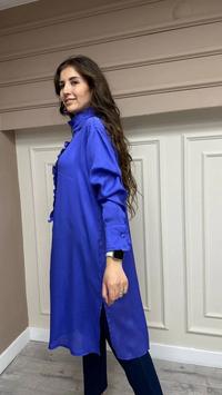 Misswhence 33008 Mor Laci Yaka Detaylı Tunik