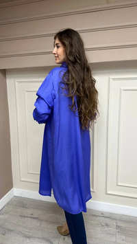 Misswhence 33008 Mor Laci Yaka Detaylı Tunik