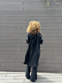 Misswhence 33010 Siyah Çanta Detaylı İpek Tunik