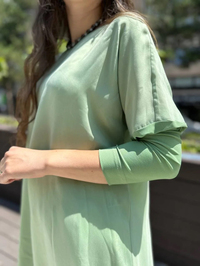 Misswhence 33012 Fıstık Yeşili Tunik