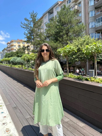 Misswhence 33012 Fıstık Yeşili Tunik