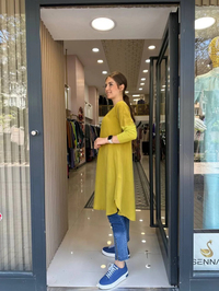 Misswhence 33012 Yağ Yeşili Tunik