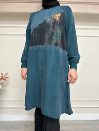 Misswhence 33014 Zümrüt İpek Tunik