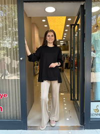 Misswhence 33023 Siyah Kısa Tunik