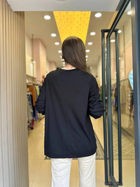 Misswhence 33023 Siyah Kısa Tunik