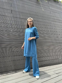 Misswhence 33033 Mavi Penye Tunik