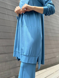 Misswhence 33033 Mavi Penye Tunik