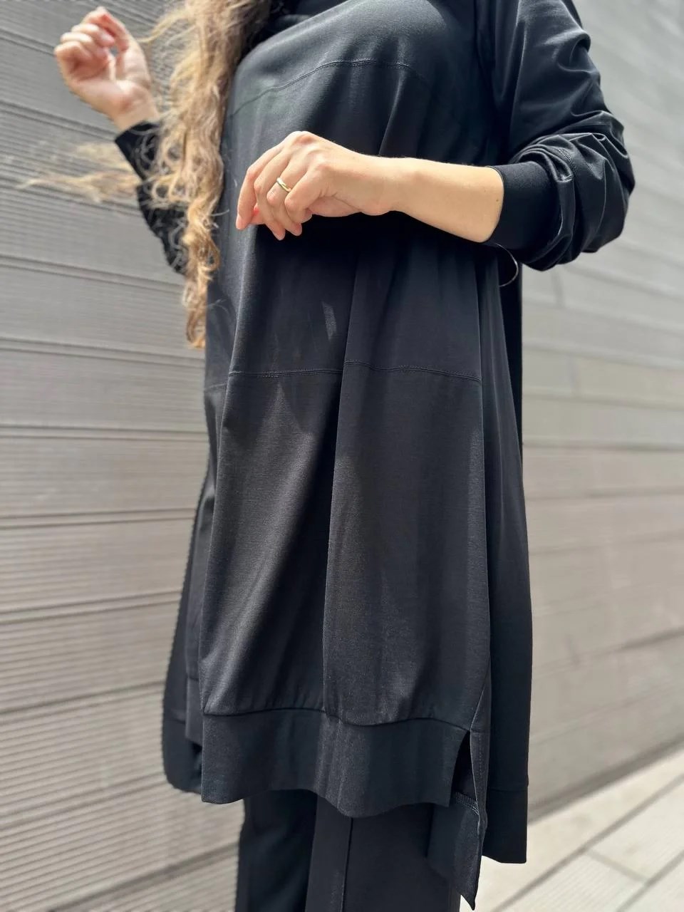 Misswhence 33033 Siyah Penye Tunik