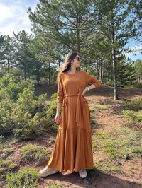 Misswhence 33848 Taba Kuşaklı Elbise