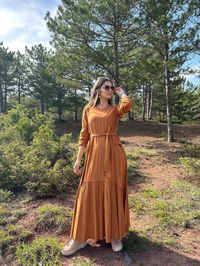 Misswhence 33848 Taba Kuşaklı Elbise