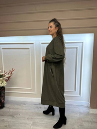 Misswhence 34002 Haki Uzun Güderi Tunik