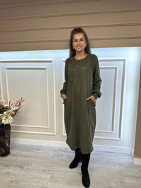 Misswhence 34002 Haki Uzun Güderi Tunik
