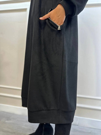 Misswhence 34002 Siyah Uzun Güderi Tunik